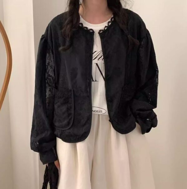 精緻微光蕾絲雕花外套