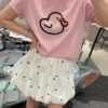 午後甜語小花刺繡澎澎短裙