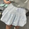 午後甜語小花刺繡澎澎短裙