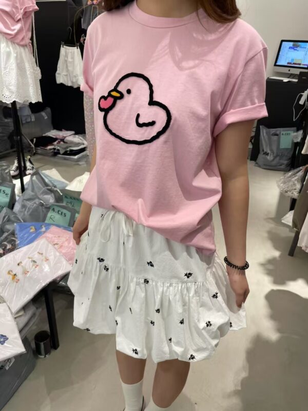 午後甜語小花刺繡澎澎短裙