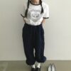柔光漫步蕾絲腰束口休閒褲