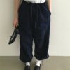 柔光漫步蕾絲腰束口休閒褲