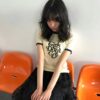 女孩別哭英文輕薄短袖圓領T恤