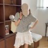 簡約條紋撞色polo領上衣