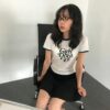女孩別哭英文輕薄短袖圓領T恤