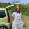 超舒適材質蕾絲滾邊撞色合身上衣