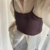 優雅短版綁帶背心