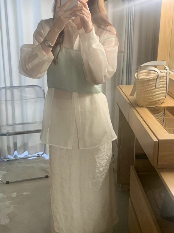 優雅短版綁帶背心