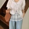 柔光花語蕾絲綁結外套