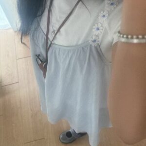 春日輕舞花語小花吊帶短洋裝