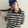 夏日節奏條紋短袖Polo衫