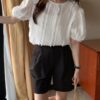 波浪蕾絲簡單上衣