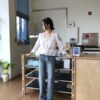 花語輕吟方領刺繡襯衫