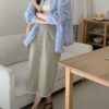 花語綻放花朵刺繡純棉長袖襯衫