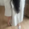 漫光日記直條紋亞麻材質短袖西裝外套