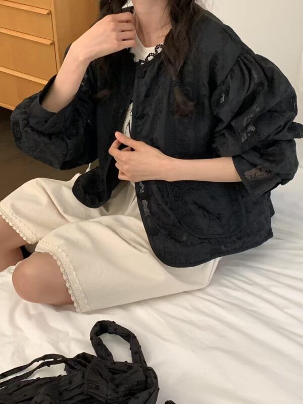 精緻微光蕾絲雕花外套