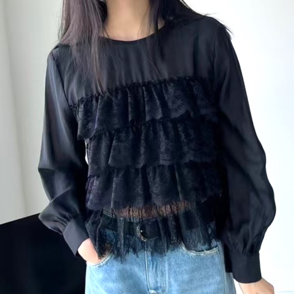 艾蜜莉的花園蕾絲蛋糕長袖襯衫