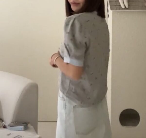 花語輕晨碎花短袖T恤