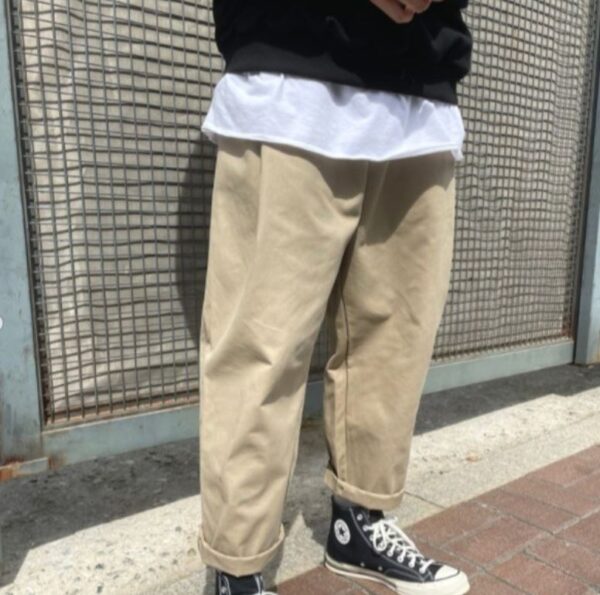 素色寬鬆寬褲