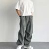 皺褶設計感寬褲(unisex)