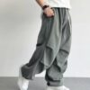 皺褶設計感寬褲(unisex)