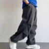 皺褶設計感寬褲(unisex)