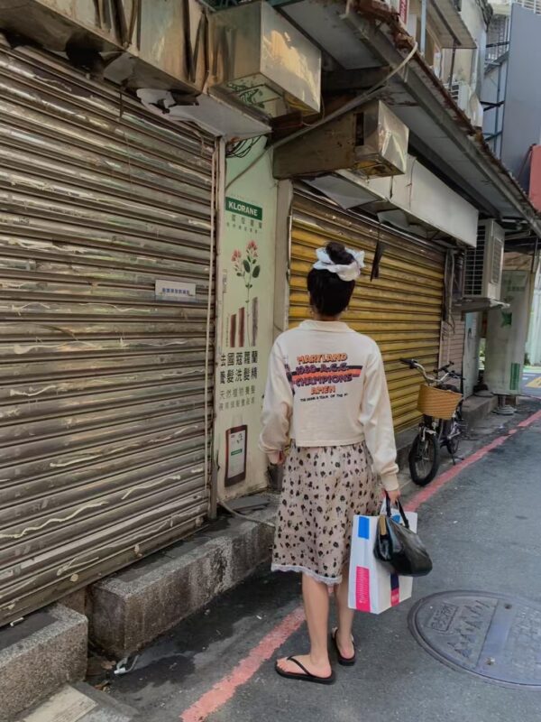 豹紋鬆緊腰綁帶蕾絲裙