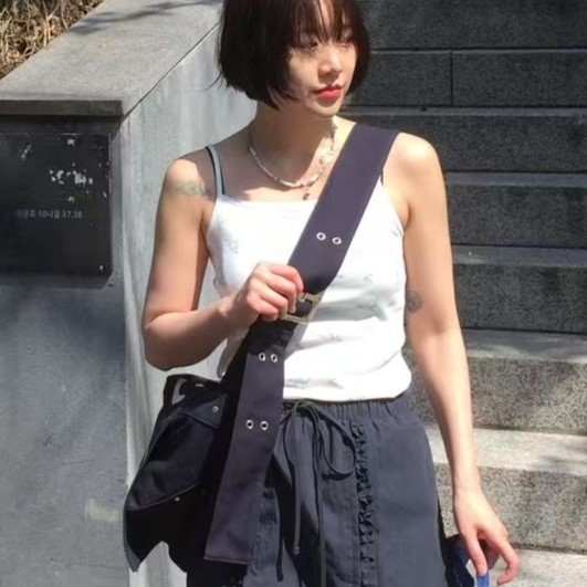 碎花圖案細肩帶背心