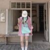 休閒撞色條紋短褲