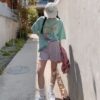 休閒撞色條紋短褲