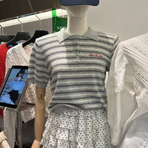 miu系條紋撞色短袖上衣