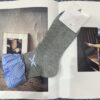 蝴蝶結格紋拼接短襪