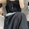 蕾絲小方領背心度假感洋裝