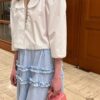 典雅氣質小領子澎袖襯衫