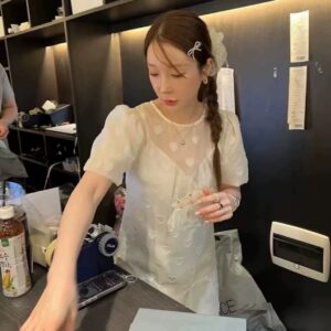 repell earlobe歐逆同款愛心雪紡長洋裝