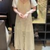repell earlobe歐逆同款愛心雪紡長洋裝