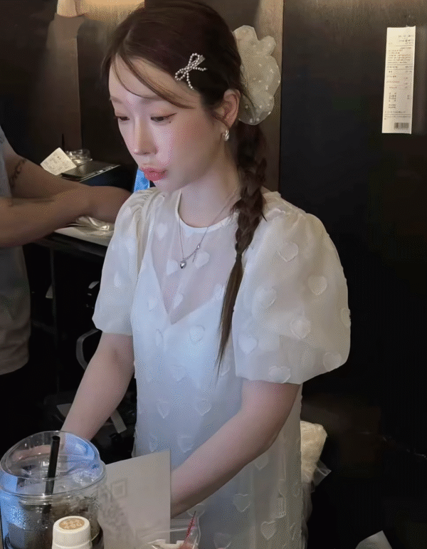 repell earlobe歐逆同款愛心雪紡長洋裝