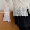 nomel 百搭微透蕾絲鏤空襯衫