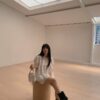 蕾絲純色綁帶襯衫+蕾絲短褲套裝